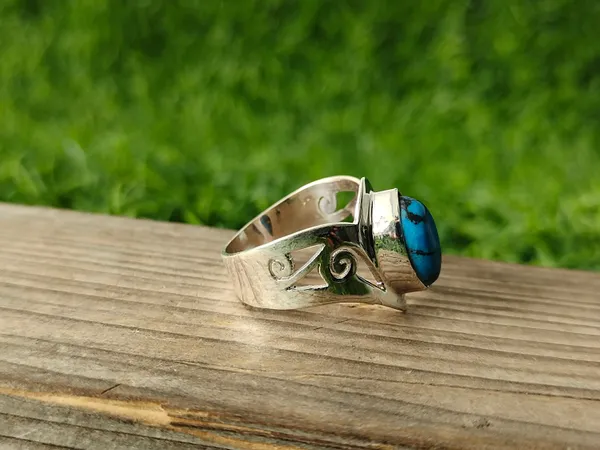 Silver_&_Blue_Sterling_Silver_925_Premium_&_Elegant_Boho_Ring_For_Girls_&_Women