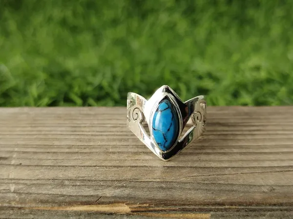 Silver_&_Blue_Sterling_Silver_925_Premium_&_Elegant_Boho_Ring_For_Girls_&_Women