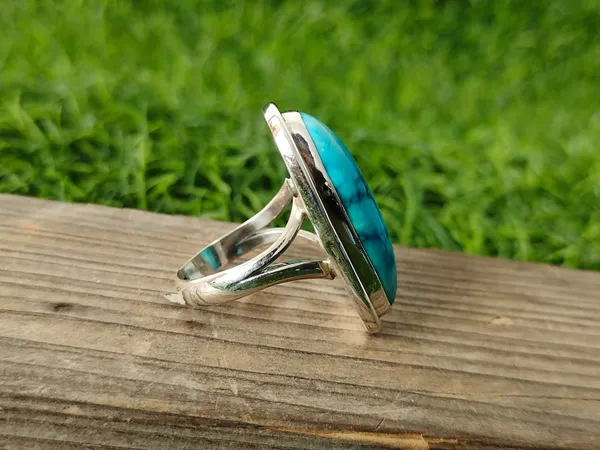 Silver_&_Blue_Sterling_Silver_925_Premium_&_Elegant_Boho_Ring_For_Girls_&_Women