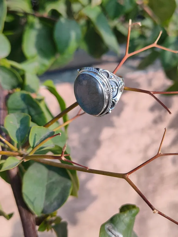 Silver_&_Grey_&_Blue_Sterling_Silver_925_Premium_&_Elegant_Boho_Ring_For_Girls_&_Women