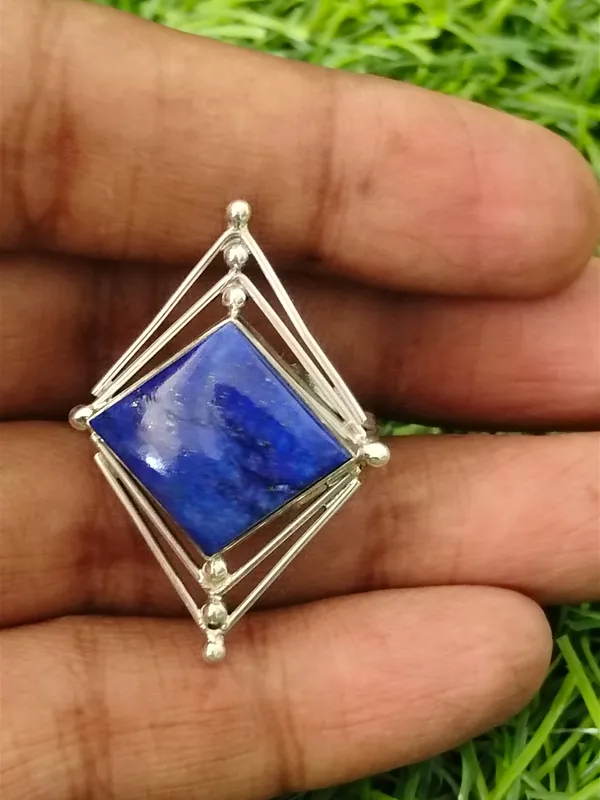 Silver_&_Blue_Sterling_Silver_925_Premium_&_Elegant_Designer_Ring_For_Girls_&_Women