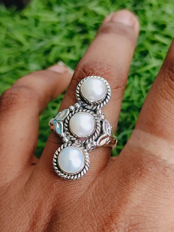 Silver_&_White_Sterling_Silver_925_Premium_&_Elegant_Boho_Ring_For_Girls_&_Women