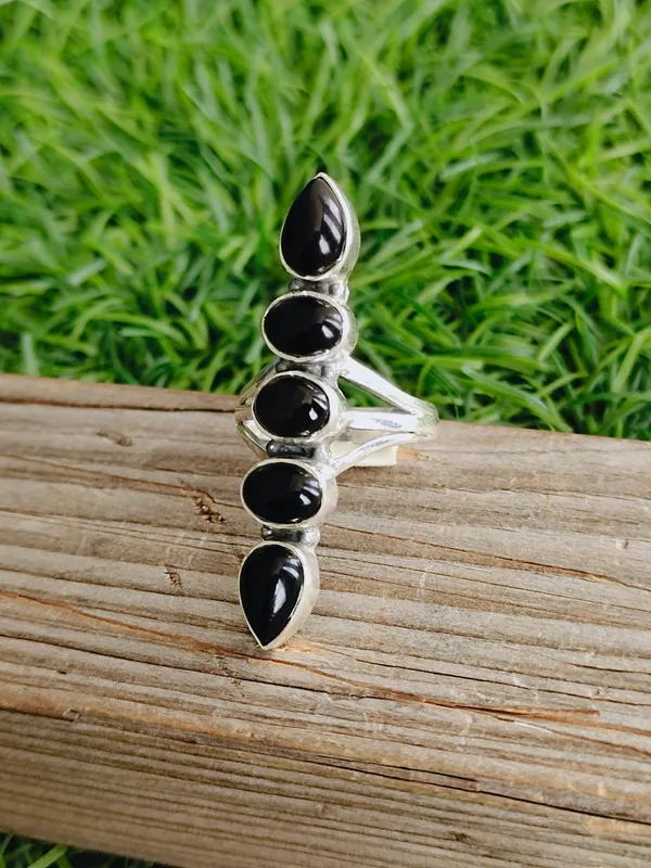 Silver_&_Black_Sterling_Silver_925_Premium_&_Elegant_Designer_Ring_For_Girls_&_Women