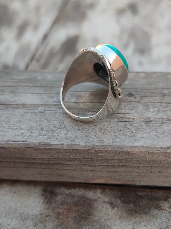 Silver_&_Green_Sterling_Silver_925_Premium_&_Elegant_Boho_Ring_For_Girls_&_Women