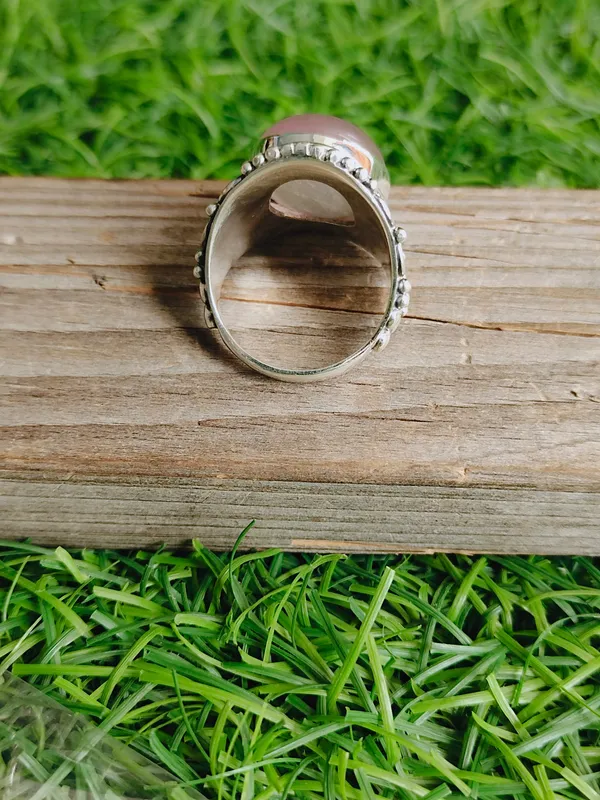 Silver_&_Pink_Sterling_Silver_925_Premium_&_Elegant_Boho_Ring_For_Girls_&_Women