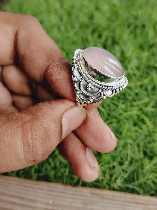 Silver_&_Pink_Sterling_Silver_925_Premium_&_Elegant_Boho_Ring_For_Girls_&_Women