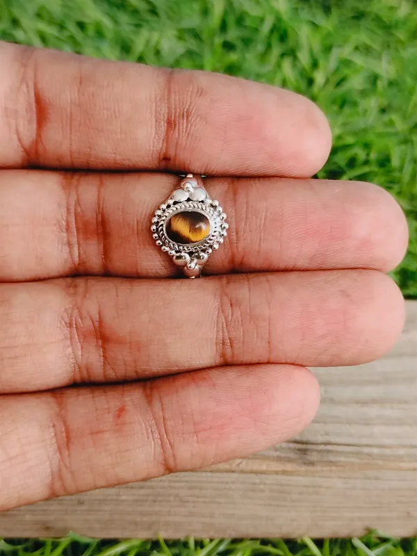 Silver_&_Brown_Sterling_Silver_925_Premium_&_Elegant_Designer_Ring_For_Girls_&_Women