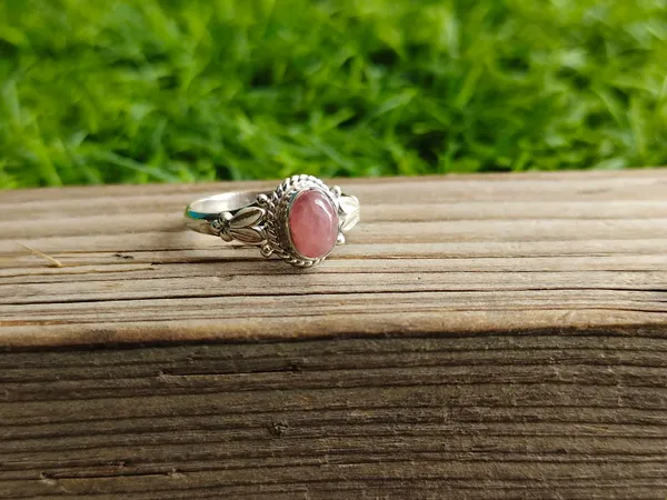 Silver_&_Pink_Sterling_Silver_925_Premium_&_Elegant_Boho_Ring_For_Girls_&_Women