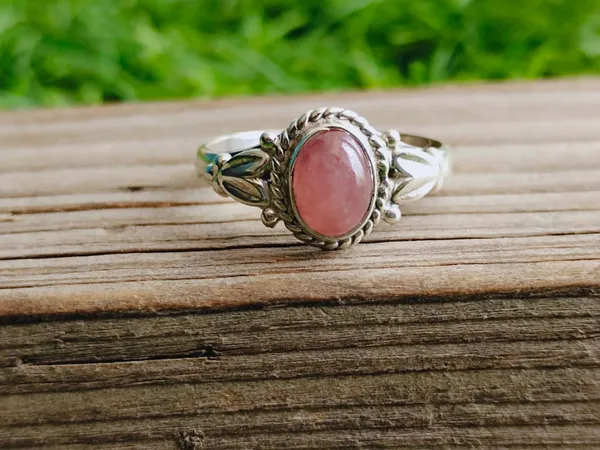 Silver_&_Pink_Sterling_Silver_925_Premium_&_Elegant_Boho_Ring_For_Girls_&_Women
