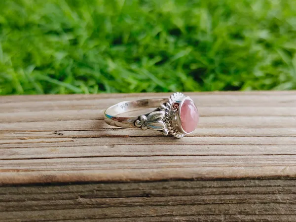 Silver_&_Pink_Sterling_Silver_925_Premium_&_Elegant_Boho_Ring_For_Girls_&_Women