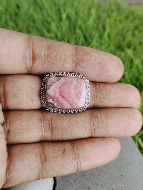 Silver_&_Pink_Sterling_Silver_925_Premium_&_Elegant_Boho_Ring_For_Girls_&_Women