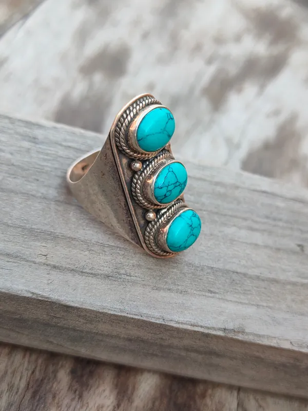 Silver_&_Green_Sterling_Silver_925_Premium_&_Elegant_Boho_Ring_For_Girls_&_Women
