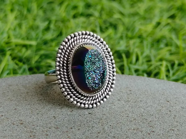 Silver_&_Blue_Sterling_Silver_925_Premium_&_Elegant_Boho_Ring_For_Girls_&_Women