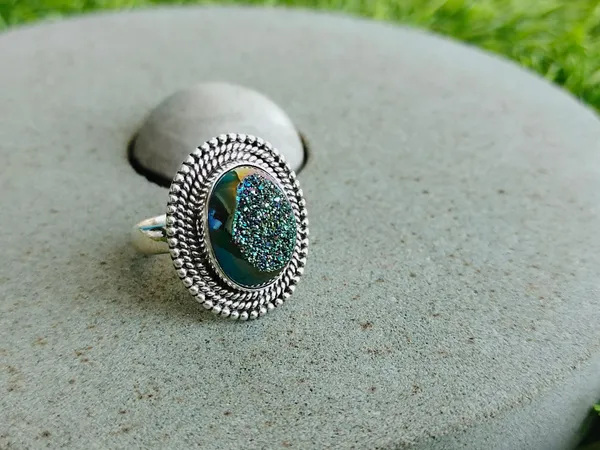 Silver_&_Blue_Sterling_Silver_925_Premium_&_Elegant_Boho_Ring_For_Girls_&_Women