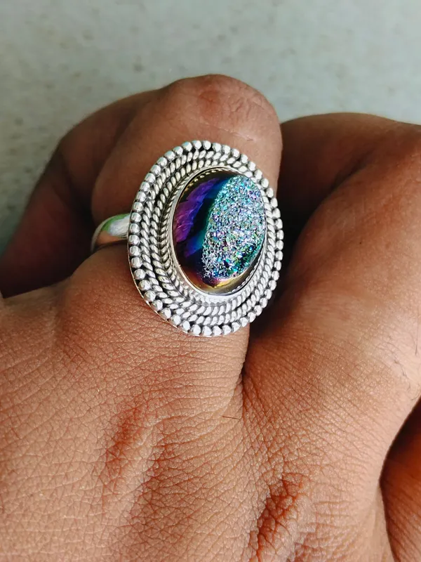 Silver_&_Blue_Sterling_Silver_925_Premium_&_Elegant_Boho_Ring_For_Girls_&_Women