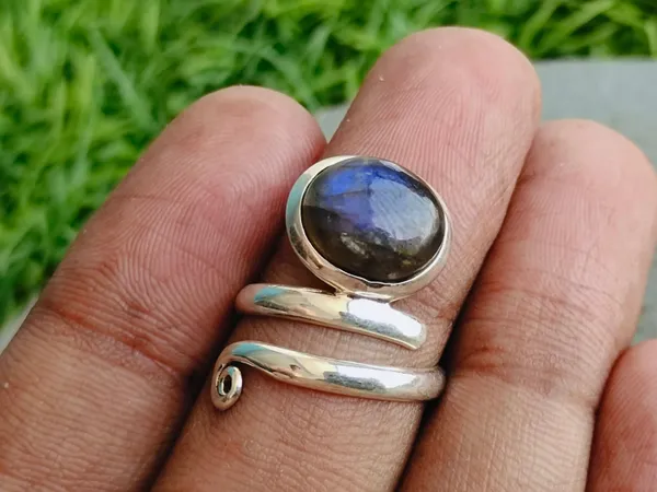 Silver_&_Blue_&_Grey_Sterling_Silver_925_Premium_&_Elegant_Boho_Ring_For_Girls_&_Women