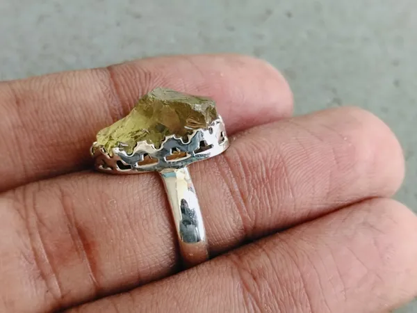 Silver_&_Yellow_Sterling_Silver_925_Premium_&_Elegant_Boho_Ring_For_Girls_&_Women