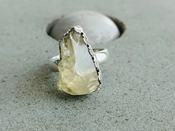 Silver_&_Yellow_Sterling_Silver_925_Premium_&_Elegant_Boho_Ring_For_Girls_&_Women