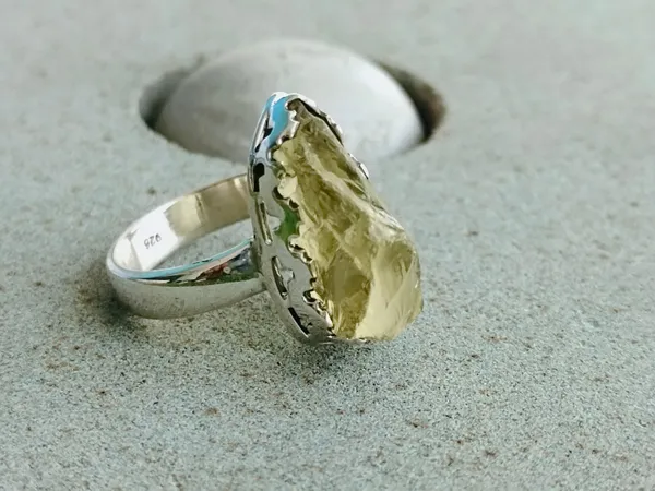 Silver_&_Yellow_Sterling_Silver_925_Premium_&_Elegant_Boho_Ring_For_Girls_&_Women