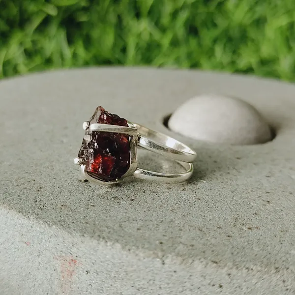 Silver_&_Red_Sterling_Silver_925_Premium_&_Elegant_Boho_Ring_For_Girls_&_Women