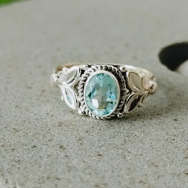 Silver_&_Blue_Sterling_Silver_925_Premium_&_Elegant_Boho_Ring_For_Girls_&_Women