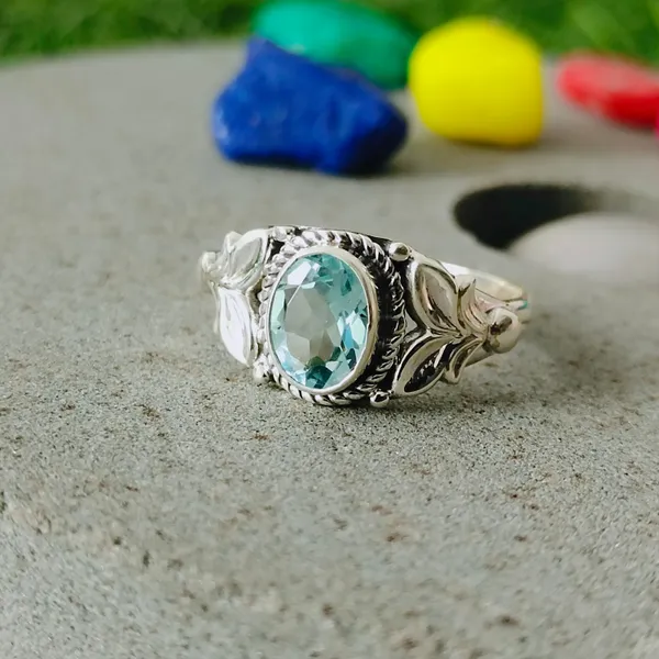 Silver_&_Blue_Sterling_Silver_925_Premium_&_Elegant_Boho_Ring_For_Girls_&_Women