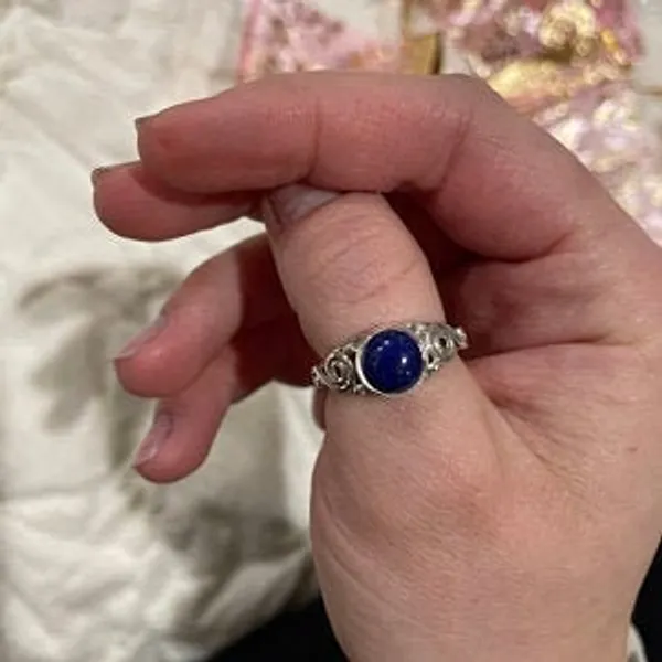 Silver_&_Blue_Sterling_Silver_925_Premium_&_Elegant_Boho_Ring_For_Girls_&_Women