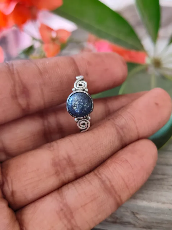 Silver_&_Blue_Sterling_Silver_925_Premium_&_Elegant_Boho_Ring_For_Girls_&_Women