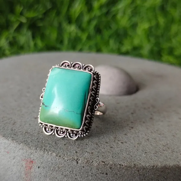 Silver_&_Green_Sterling_Silver_925_Premium_&_Elegant_Boho_Ring_For_Girls_&_Women