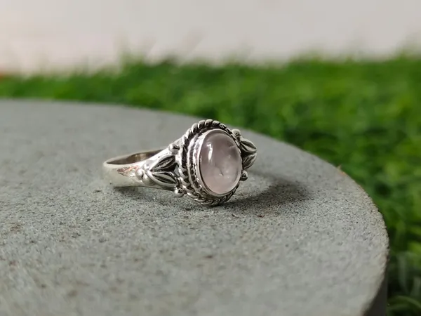 Silver_&_Pink_Sterling_Silver_925_Premium_&_Elegant_Boho_Ring_For_Girls_&_Women