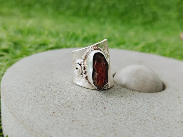 Silver_&_Red_Sterling_Silver_925_Premium_&_Elegant_Boho_Ring_For_Girls_&_Women