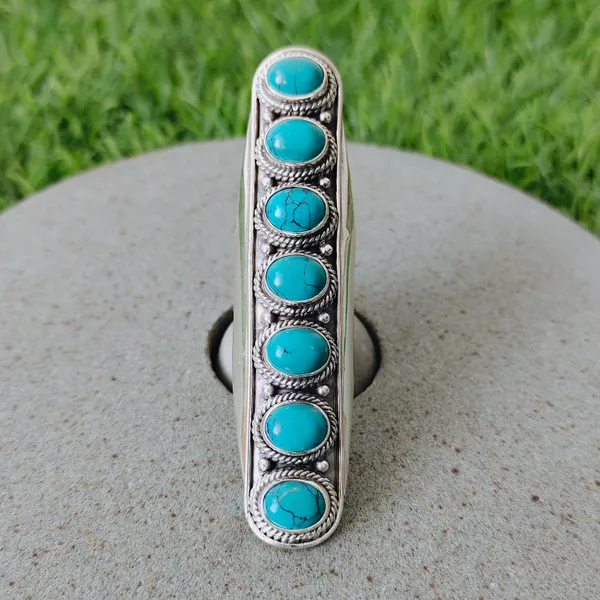 Silver_&_Blue_Sterling_Silver_925_Premium_&_Elegant_Boho_Ring_For_Girls_&_Women