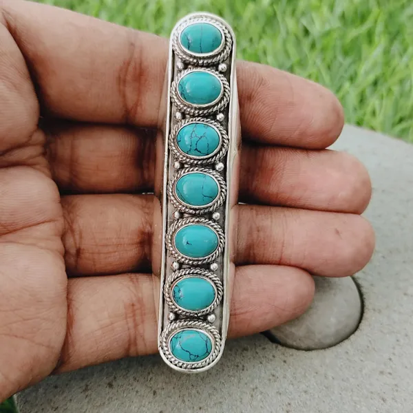Silver_&_Blue_Sterling_Silver_925_Premium_&_Elegant_Boho_Ring_For_Girls_&_Women