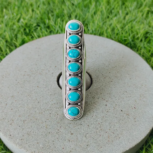 Silver_&_Blue_Sterling_Silver_925_Premium_&_Elegant_Boho_Ring_For_Girls_&_Women