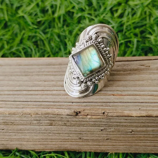 Silver_&_Blue_Sterling_Silver_925_Premium_&_Elegant_Minimal_Ring_For_Girls_&_Women