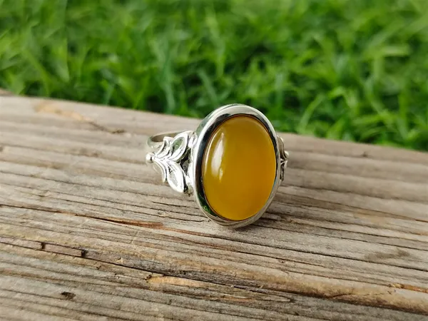 Silver_&_Yellow_Sterling_Silver_925_Premium_&_Elegant_Boho_Ring_For_Girls_&_Women