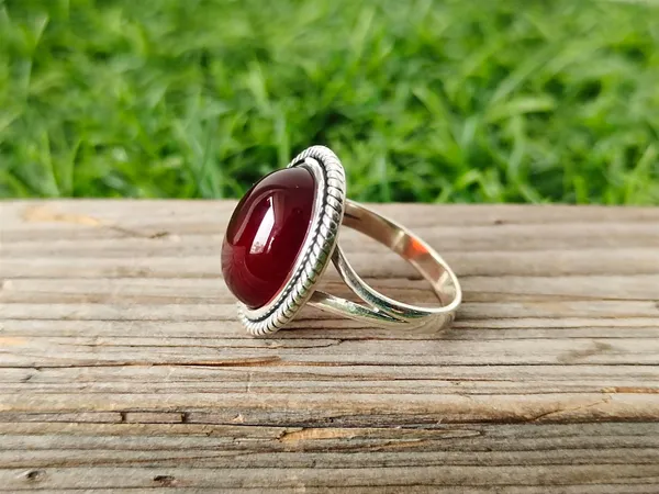 Silver_&_Red_Sterling_Silver_925_Premium_&_Elegant_Boho_Ring_For_Girls_&_Women