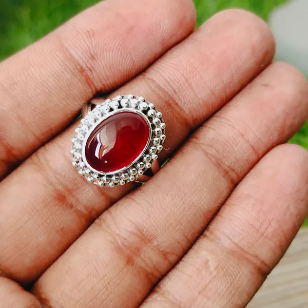 Silver_&_Red_Sterling_Silver_925_Premium_&_Elegant_Boho_Ring_For_Girls_&_Women