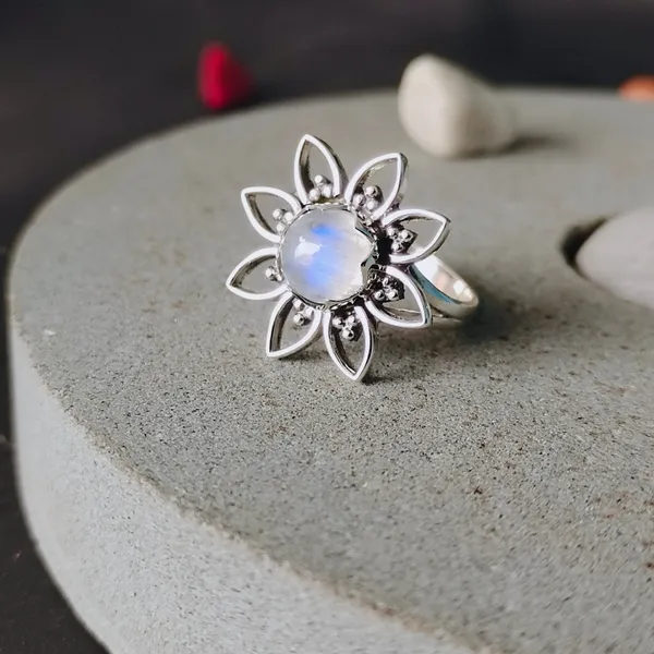 Silver_&_White_With_Blue_Sterling_Silver_925_Premium_&_Elegant_Boho_Ring_For_Girls_&_Women