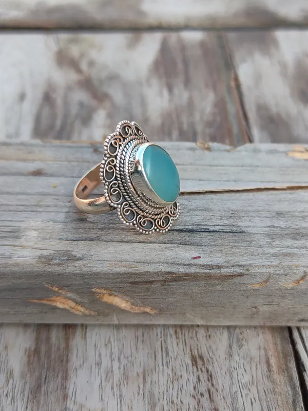 Silver_&_Blue_Sterling_Silver_925_Premium_&_Elegant_Boho_Ring_For_Girls_&_Women