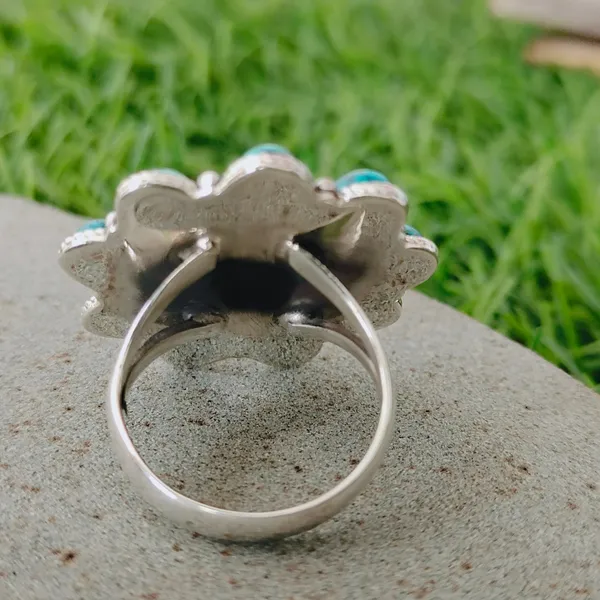 Silver_&_Blue_Sterling_Silver_925_Premium_&_Elegant_Boho_Ring_For_Girls_&_Women