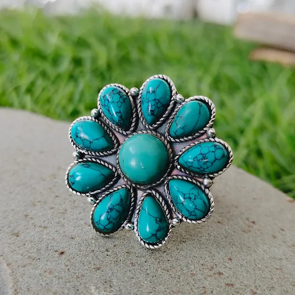 Silver_&_Blue_Sterling_Silver_925_Premium_&_Elegant_Boho_Ring_For_Girls_&_Women