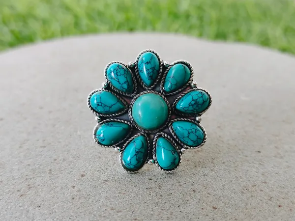 Silver_&_Blue_Sterling_Silver_925_Premium_&_Elegant_Boho_Ring_For_Girls_&_Women