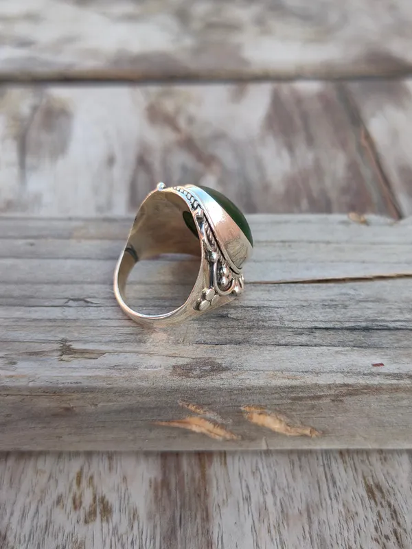 Silver_&_Green_Sterling_Silver_925_Premium_&_Elegant_Boho_Ring_For_Girls_&_Women
