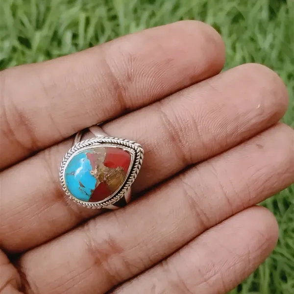 Silver_&_Blue_Sterling_Silver_925_Premium_&_Elegant_Boho_Ring_For_Girls_&_Women