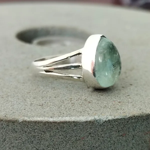 Silver_&_Aqua_Blue_Sterling_Silver_925_Premium_&_Elegant_Handmade_Ring_For_Girls_&_Women