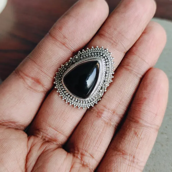 Silver_&_Black_Sterling_Silver_925_Premium_&_Elegant_Boho_Ring_For_Girls_&_Women