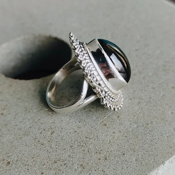 Silver_&_Black_Sterling_Silver_925_Premium_&_Elegant_Boho_Ring_For_Girls_&_Women