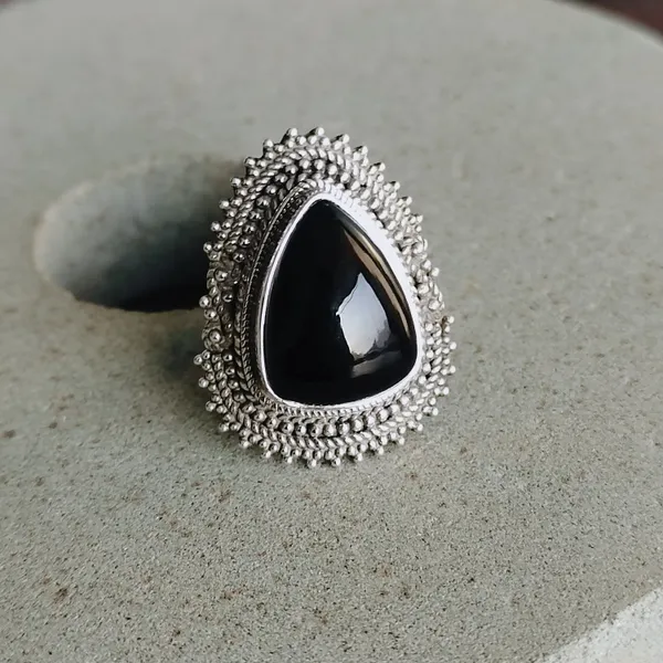 Silver_&_Black_Sterling_Silver_925_Premium_&_Elegant_Boho_Ring_For_Girls_&_Women