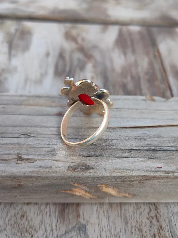 Silver_&_Red_Sterling_Silver_925_Premium_&_Elegant_Boho_Ring_For_Girls_&_Women
